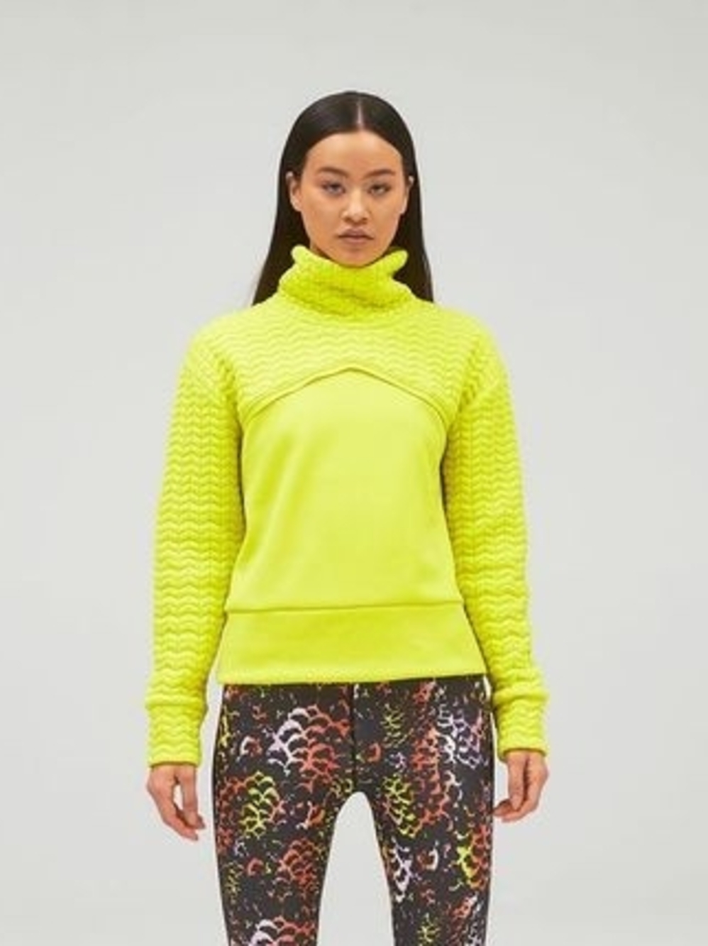 Neon yellow New Balance Heatloft Funnel Neck Sweatshirt